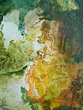 Enchanted Garden(detail) 40x30 inches, mixed media on canvas, 2017, $2,000